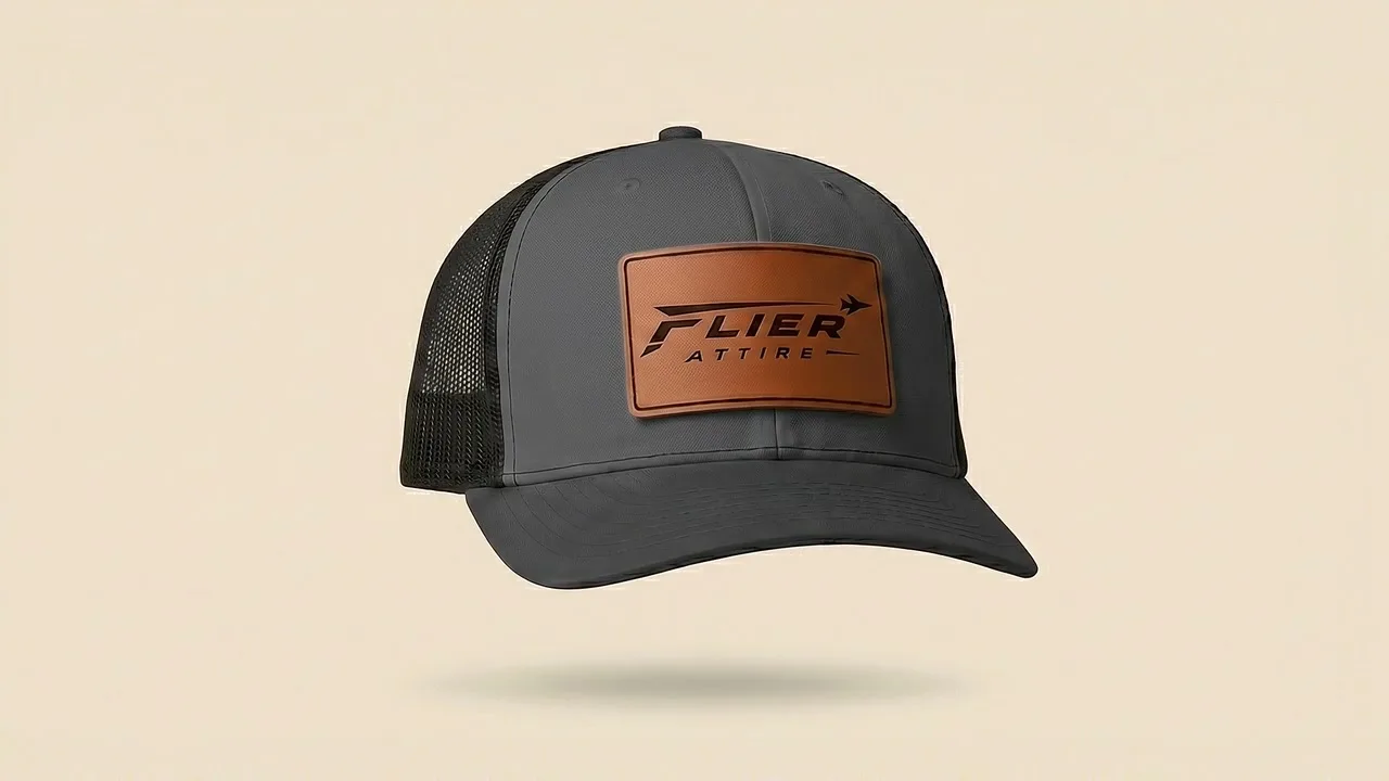 The Signature trucker hat, drag or move cursor to rotate